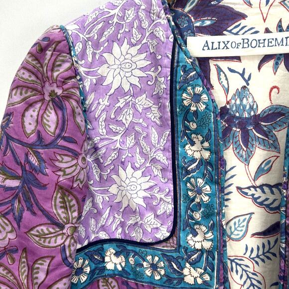 NWT Alix of Bohemia Carnaby Floral Patchwork Jacket, Purple Amethyst, Sz S - Picture 7 of 15